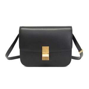 Celine Classic Box Medium 164173DLS Women's Leather Shoulder Bag Black